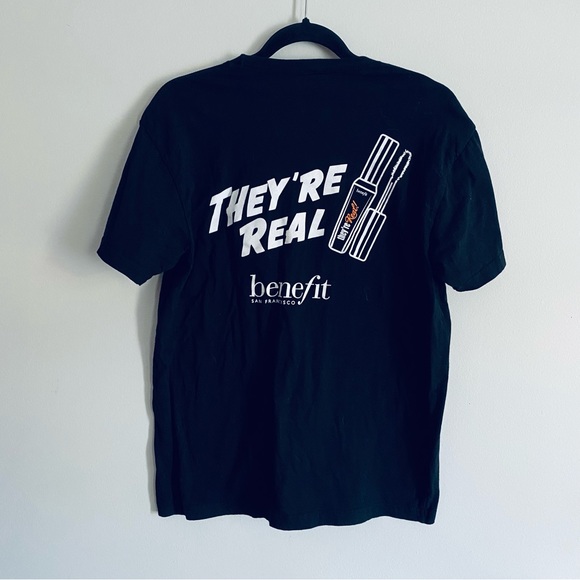 Next Level Apparel Women's Black Graphic T Shirt Benefit Cosmetics Ulta Size M - Picture 7 of 8